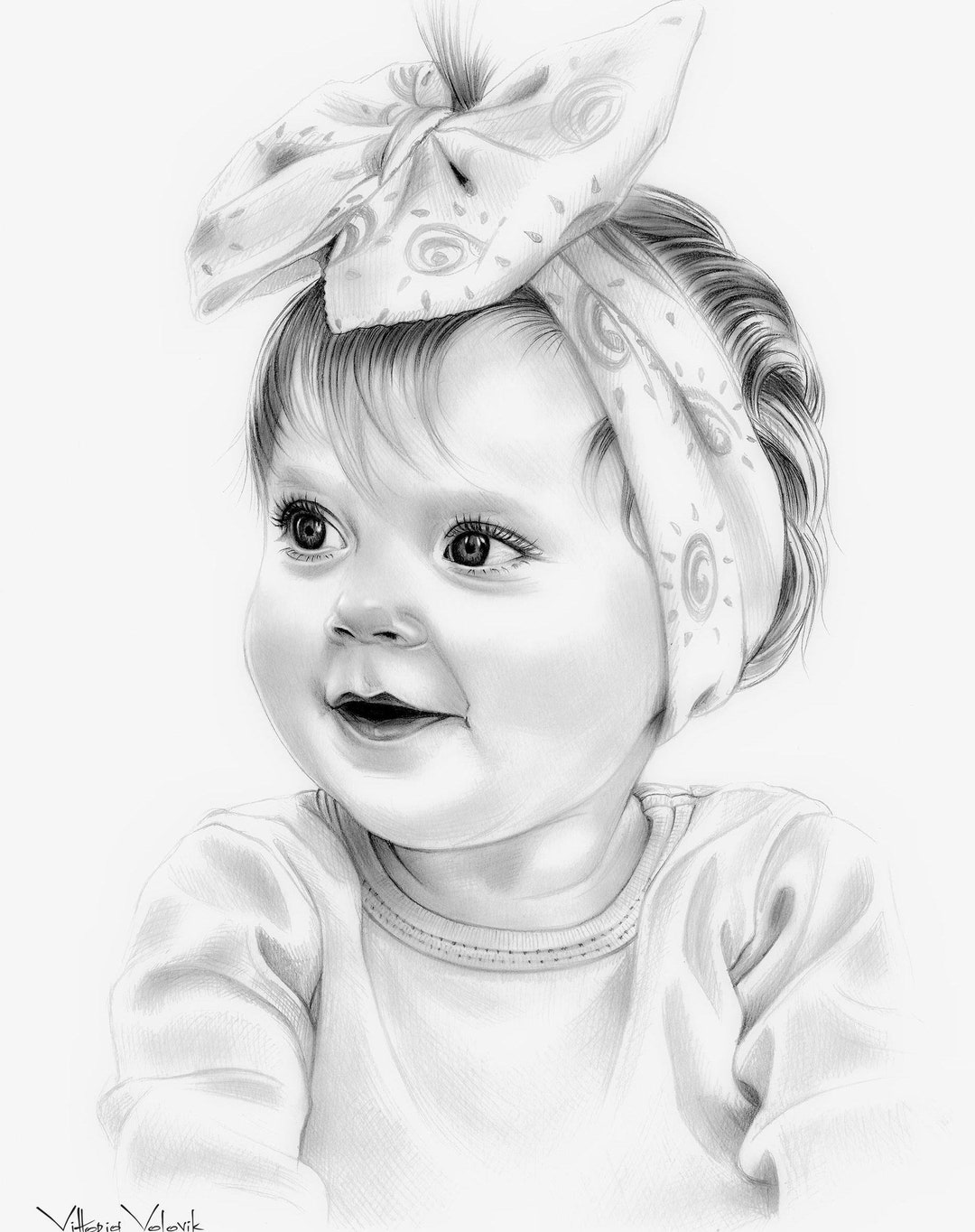 絵画 BABY BABY Hand-drawn 11x8