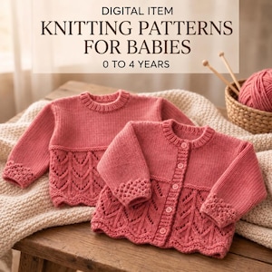 Baby Knitting Pattern PDF, Beginner Friendly Sweater (PDF Download)