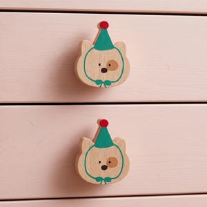 Leuke kastknoppen voor dieren Houten ladegrepen, kinderkamer meubelgrepen voor kinderkamer dressoir kast garderobedeur speelkamer decor