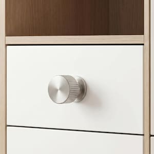 Modern Cabinet Knobs Set Round Drawer Pulls Furniture Hardware Knurled Fluted Dresser Handles Kitchen Cupboard Wardrobe Door Knobs