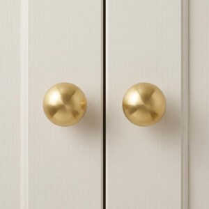 Tiradores redondos de latón macizo para armarios, 20 mm, 25 mm, 30 mm. Tiradores modernos para cajones, muebles, herrajes para armarios de cocina, decoración minimalista para el hogar. imagen 4