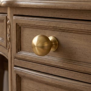 Tiradores redondos de latón macizo para armarios, 20 mm, 25 mm, 30 mm. Tiradores modernos para cajones, muebles, herrajes para armarios de cocina, decoración minimalista para el hogar. imagen 5