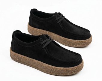 Black Suede Loafers, Womens Flats, Flats for Daily Wear Date Night