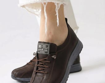 Zapatos casuales marrones, bailarinas para mujer, mocasines para el trabajo, viajes y uso diario.