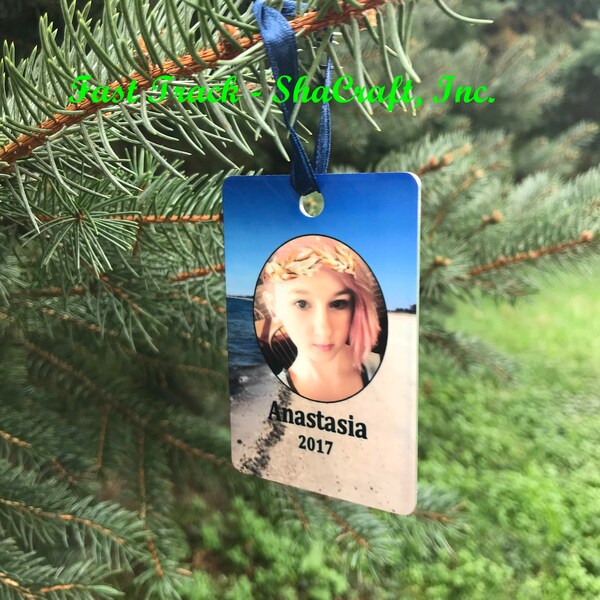 Custom Printed Photo Ornament - Rectangle