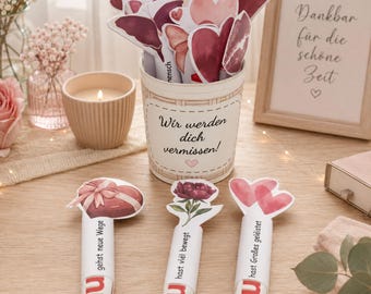 Duplo Banderole Abschied Kollegin / Printable Schokoladenverpackung / Geschenk Kollegin Abschied / Sofort Scarica PDF