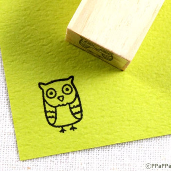 cute owl O01 Small Rubber Stamp