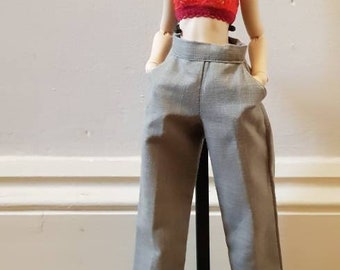 Momoni Puppen Leinenhose, maßgeschneiderte Manschettenhose