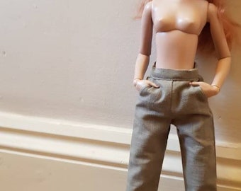 Geschneiderte Leinenhose für Ellowyne oder Minifee Doll