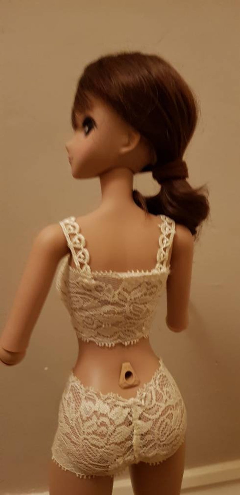 Avidlove Completo Intimo In Pizzo Da Donna Intimo Sexy Babydoll Trasparente Lingerie Con Scollo A V Reggiseno E Mutandine Bianco S - Foto 3