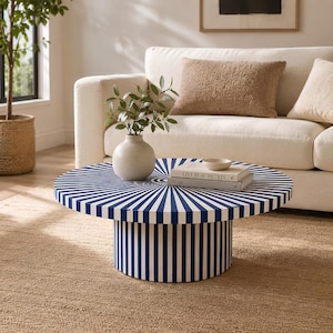 Luxury Bone Inlay Coffee Table Handmade | Wooden Center Table Decor.