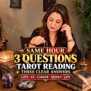 3 Questions Psychic Reading | Same Hour Honest Tarot Answers | Detailed Love, Ex, Career & Money Insights | Ask Any Three Questions