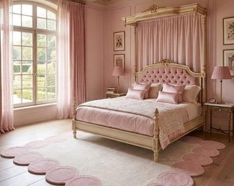 Handgemaakt getuft tapijt, op maat gemaakt roze geschulpt tapijt, modern minimalistisch woonkamertapijt, zacht wollen slaapkamertapijt, trendy woondecoratie