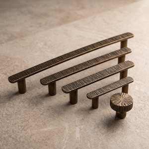 Texturerade skåphandtag och knoppar Vintage industriella lådhandtag Moderna möbler Beslag Kök Garderob Dörrhandtag Set Kraftigt