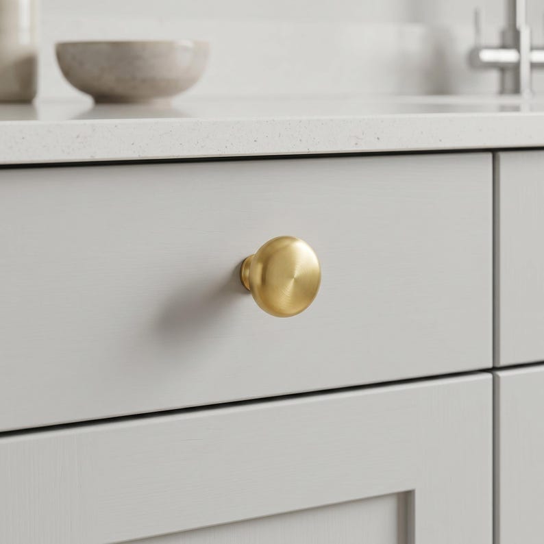 Solid Brass Cabinet Knobs and Drawer Pulls Set, Vintage Kitchen Hardware, Luxury Furniture Handles, Antique Style Wardrobe Door Pulls image 6