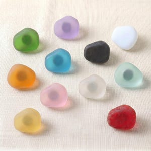 Frosted Sea Glass Cabinet Knobs Colorful Round Drawer Pulls, Beach Glass Furniture Handles, Kitchen Bathroom Cabinet Hardware Set Boho Decor