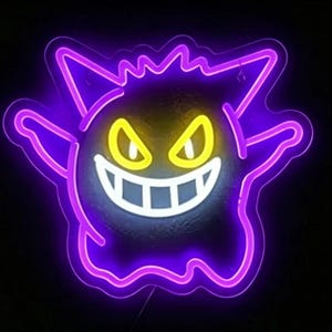Neuheit Anime Neonlicht, niedliches Monster Cartoon LED Wandschild, Männerhöhle Bar Gaming Room Decor Geschenk für junge Fans