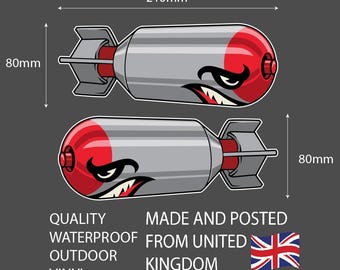 Hot Rod Bomb Stickers: Rat Rod Car Decals (3 Designs)