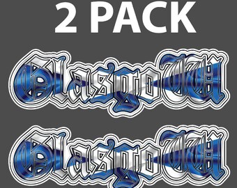 Scottish City Stickers Edinburgh Glasgow Dundee 2 Sizes Decals