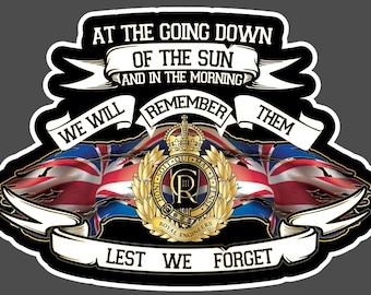 Royal Engineers Remembrance Veteran Stickers 2 designs 3 sizes per Design Decals