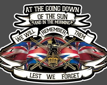 ARMY Remembrance Veteran Stickers 2 designs 3 sizes per Design Decals