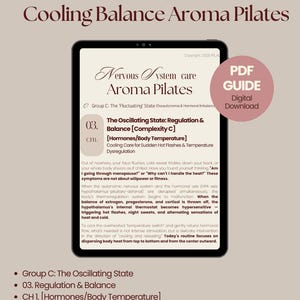 Aromapilates för värmevallningar och temperaturstörningar | Rutin för kylbalans | Återställning av nervsystemet i PDF-format | Digital nedladdning