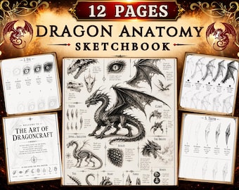 Dragon Anatomy Sketchbook: Step-by-Step Fantasy Drawing Tutorial (PDF)