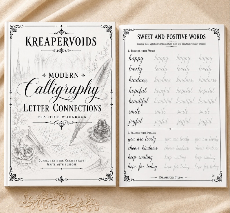 Exercice Lettering Le pack ultime de cahiers d'exercices de calligraphie moderne ...