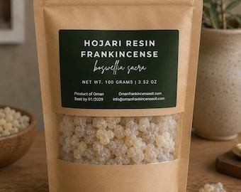 Resina di incenso Hojari dell'Oman (Boswellia Sacra) – Aroma naturale, preghiera, cura della pelle