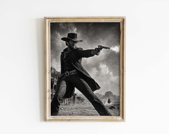 Vintage Cowboy Outlaw Poster & Canvas | Western Wall Art 568CQB