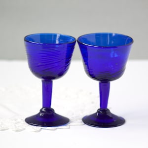 Cordial Glasses Cobalt Blue Regency Stemware