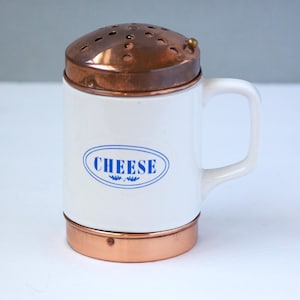 Vintage Baker Hart & Stuart Ceramic Copper Cheese Shaker Made Korea