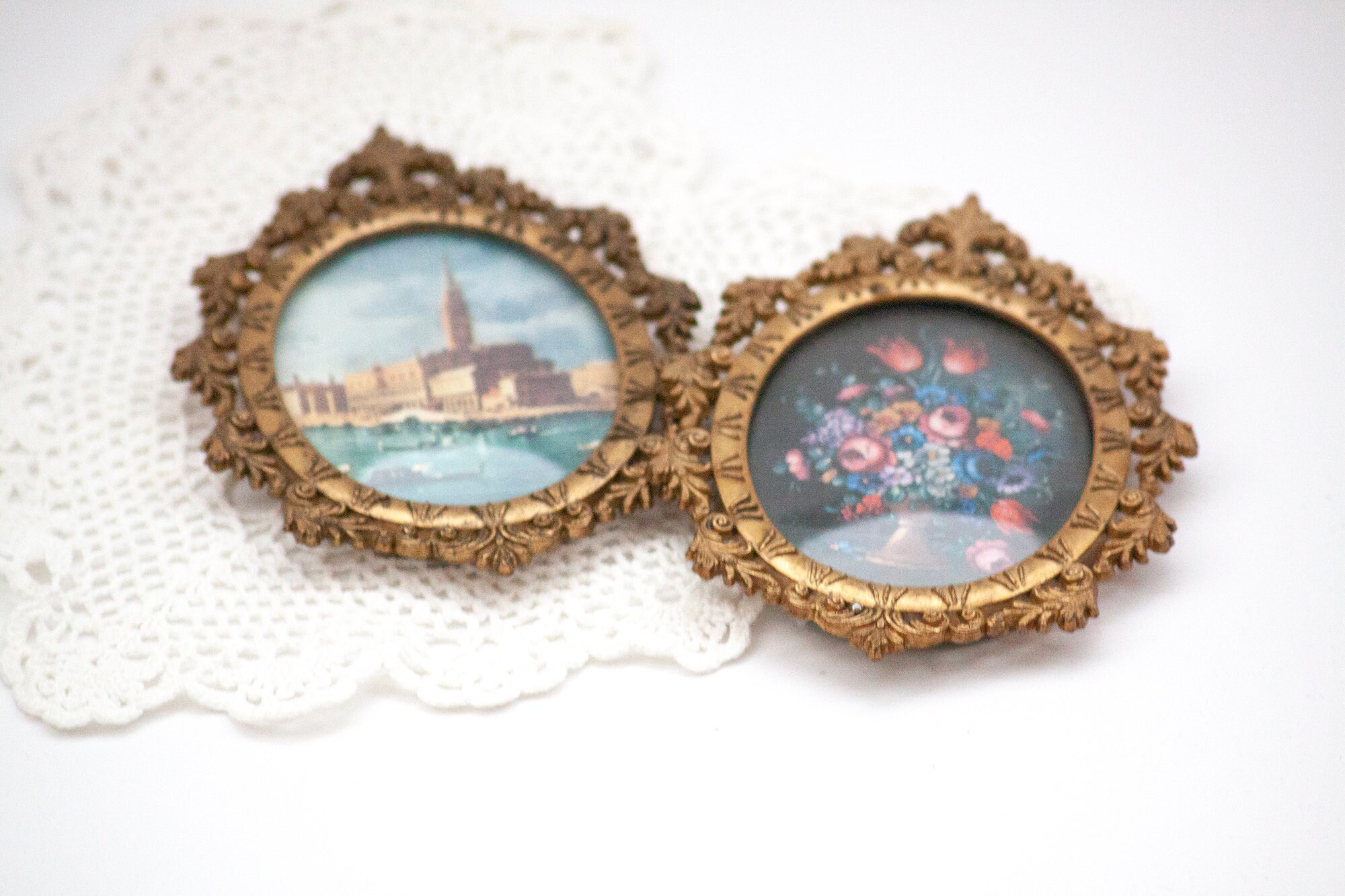 Vintage Ornate Metal Frames Made In Italy for Action with Etsy