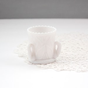 Vintage Westmoreland Milk Glass Swan Toothpick Holder | Three Swans
