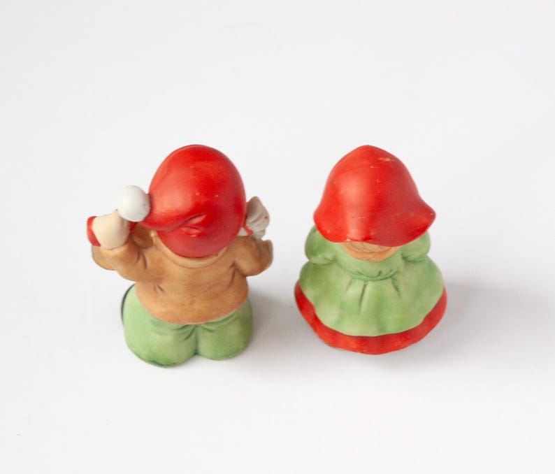 Vintage Christmas Figurines Boy Bell Ringer and Girl Christmas Caroler ...