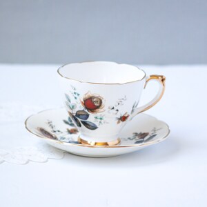 Vintage Royal  Vale Teacup and Saucer Blue Flowers | Tea Cup Made in England