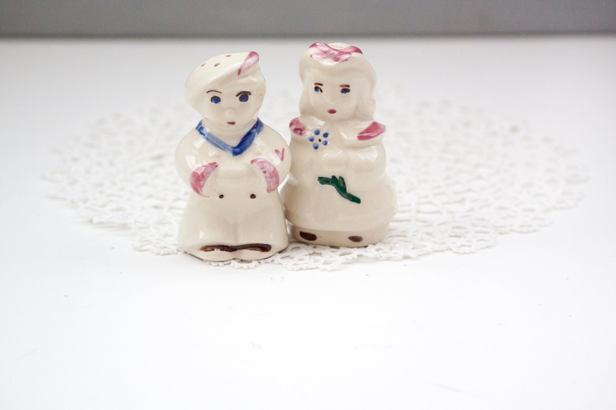 Boy and Girl Salt and Pepper Shakers Vintage Novelty Salt Etsy