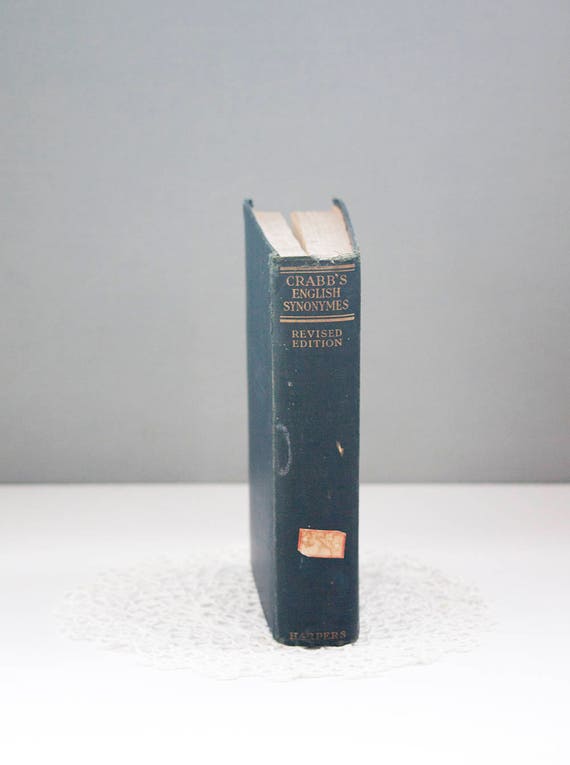 Vintage Book Crabbs English Synonymes Synonym Published 1917 Image 0