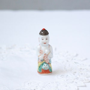 Chinese Porcelain Figural Snuff Bottle, Boy - Vintage Bottle
