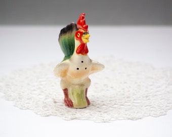 Salt or Pepper Shaker Novelty Figurine, Rooster Chicken - Individual Figural Shaker - Japan