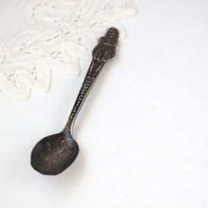 Vintage Carlton Silverplate Cucharadita Cuchara Infantil Personalizada Cecile Empañada y Rústica
