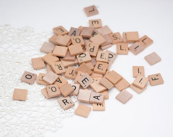 Scrabble Game Letter Pieces Natural Wood Pick 1 or Many Arts & Crafts for Parts 