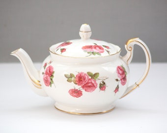 Vintage Tea Pot Foley Bone China Century Rose Produced in 1950 Signed Paul Granet