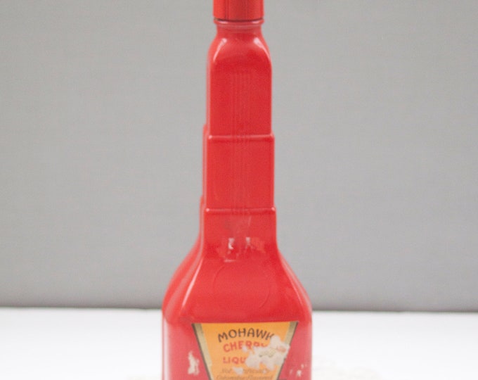 Vintage Mohawk Cherry Liquor Art Deco Bottle, Vintage Prohibition