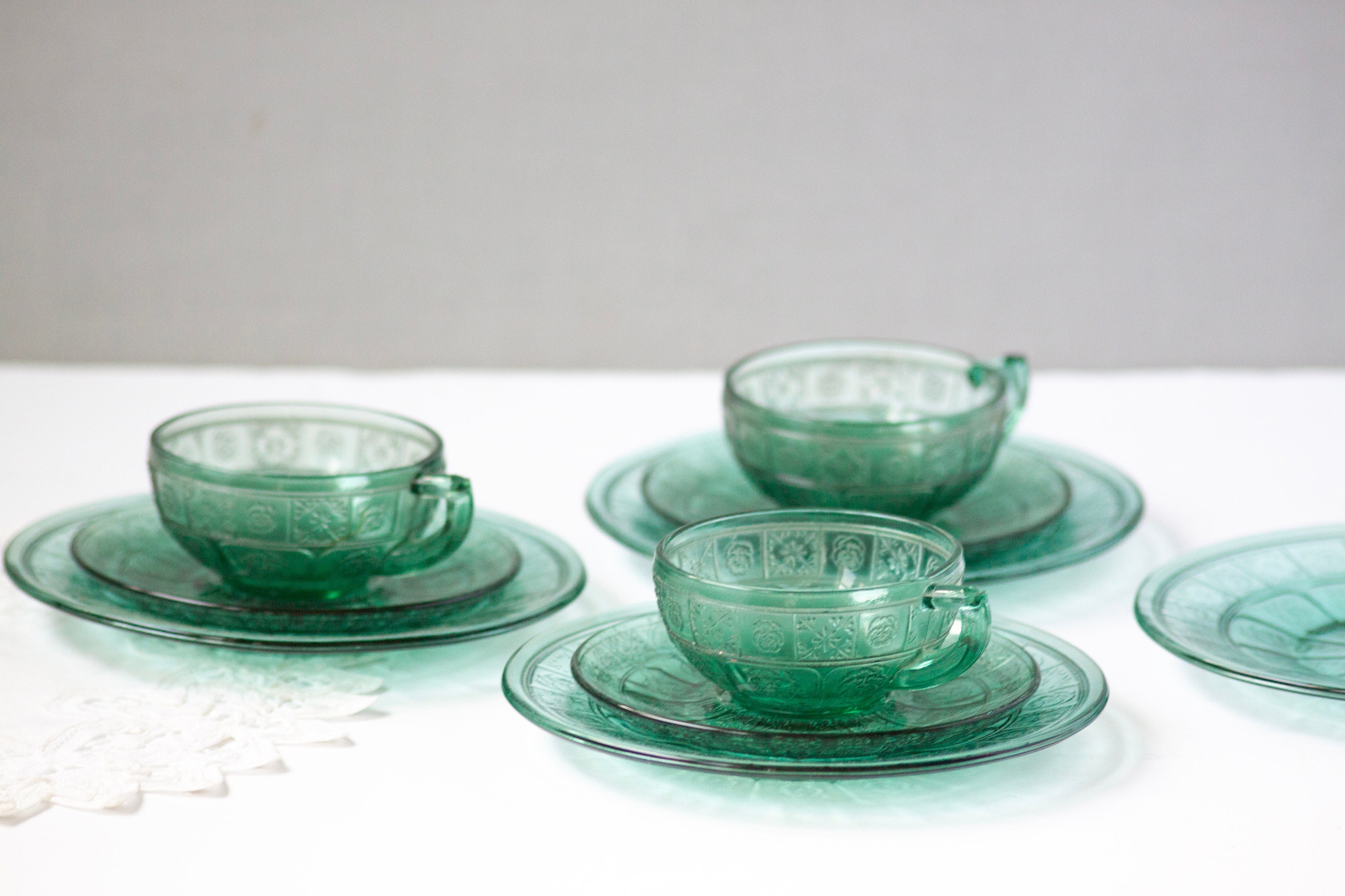 Jeanette Green Doric Glass - Etsy