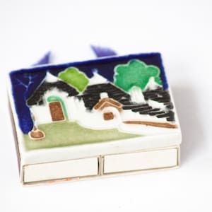 Creazioni Luciano Italian Ceramic Tile Matchbox Cover - Double