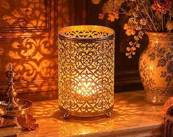 Bohemian-Style Accent Lamp: Infuses warmth into living rooms and bedrooms, cultivating a cozy and comfortable home aesthetic