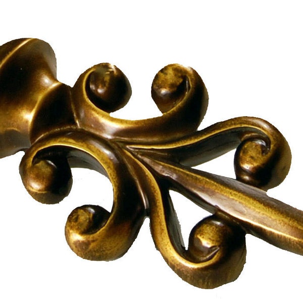 Fleur de Lis Curtain Rods, Adjustable Poles