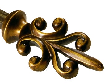 Fleur de Lis Curtain Rods, Adjustable Poles