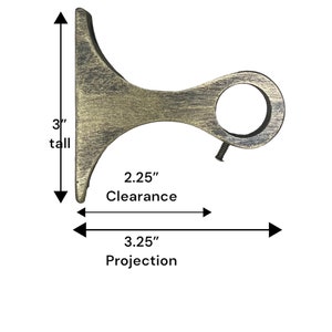 Brackets for 3/4” diameter curtain rods
